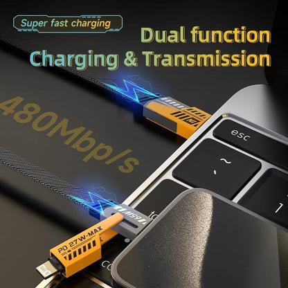 4-in-1 Gold-Plated USB Charging & Data Cable